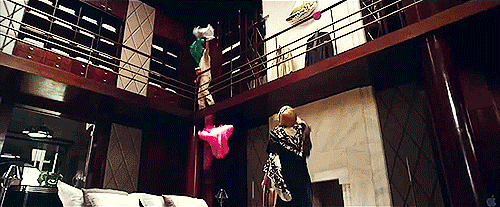 A closet being emptied out