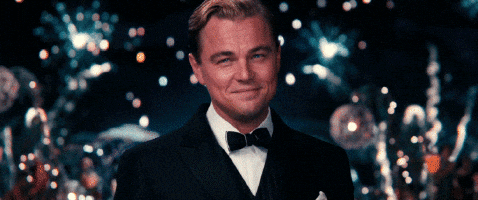 Gatsby reaching across the water for the green light